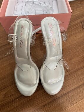Clear Strap platform 5” Heeled Sandals by The Shoe Fairy